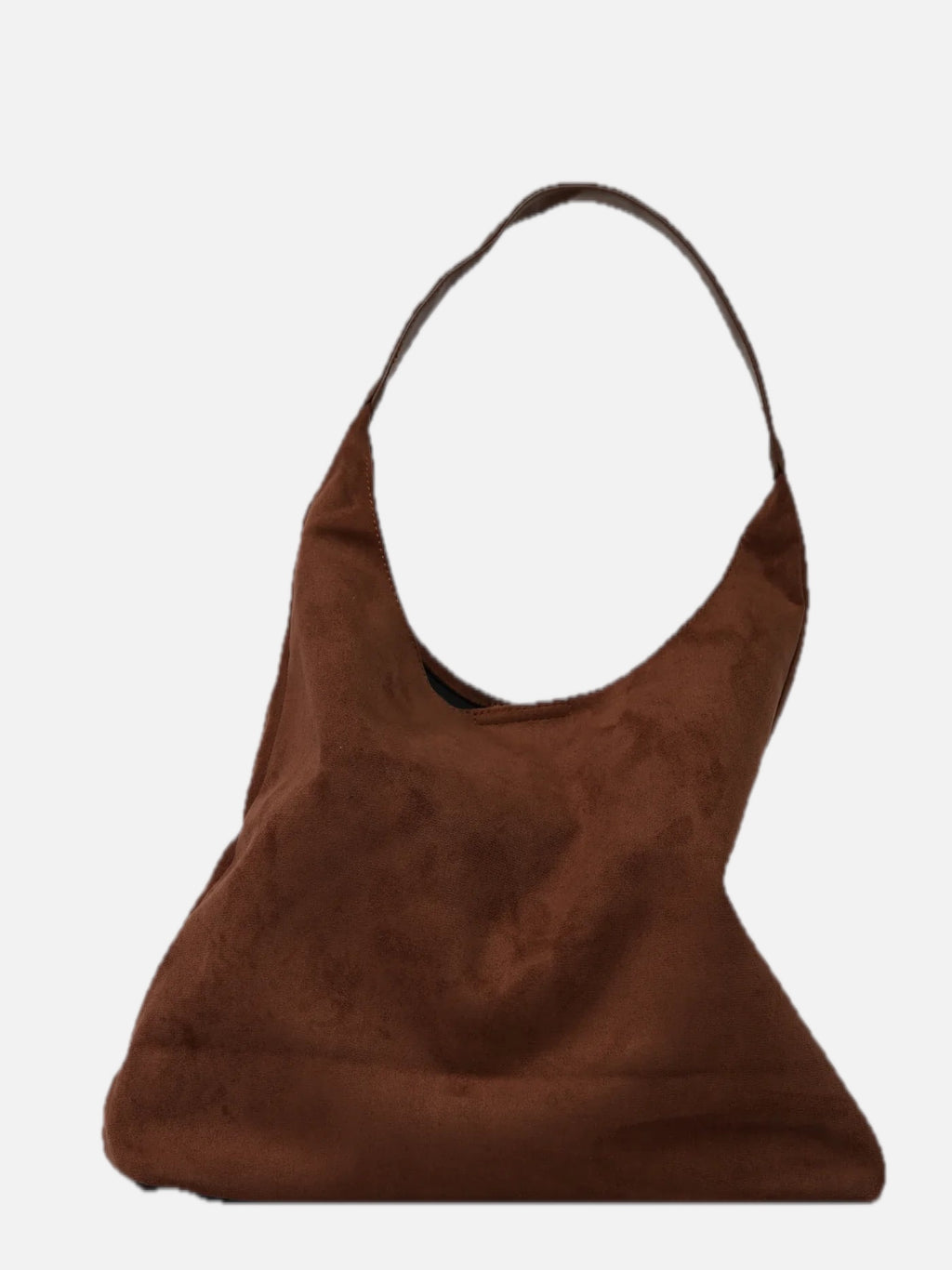 Suede Look Shoulder Bag with Matching Clutch – 2-in-1 Bag Set