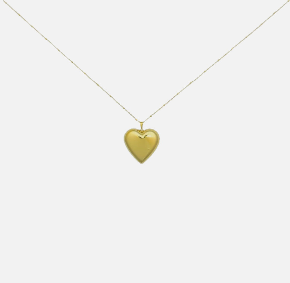 Gold Heart Pendant Necklace – Minimalist Love Necklace