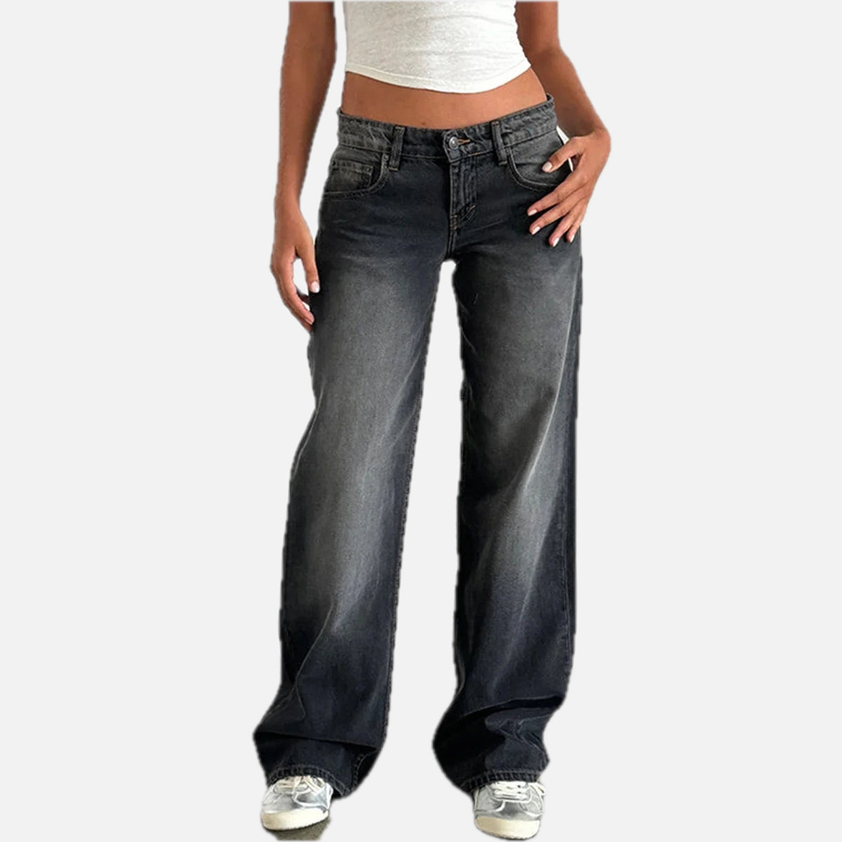 Classic High Waist Wide Leg Jeans – Timeless Relaxed Denim