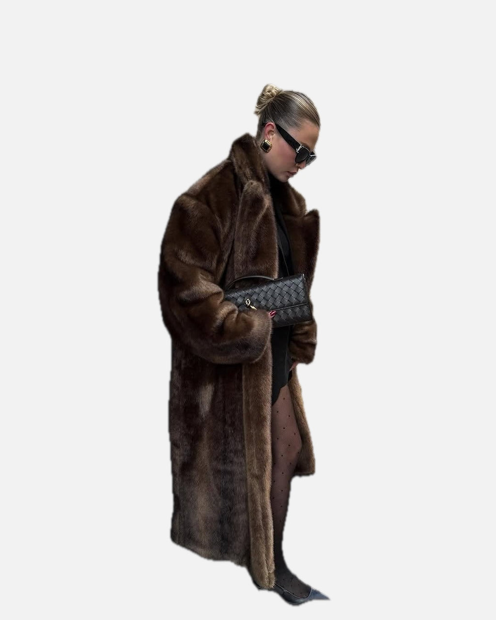 Floor Length Faux Fur Maxi Coat – Old Money Winter Statement Coat