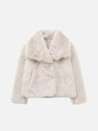 Old Money Faux Fur Coat – Elegant Mid-Length Coat in 5 Colours