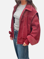 Women's Classic Bomber Jacket – Minimalist Solid Jacket