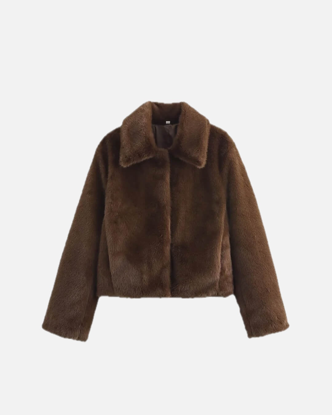 Faux Fur Lapel Jacket with Button Details – Flattering Winter Jacket