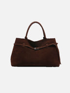Soft Suede Look Bag in Neutral Tones – Structured Daily Bag