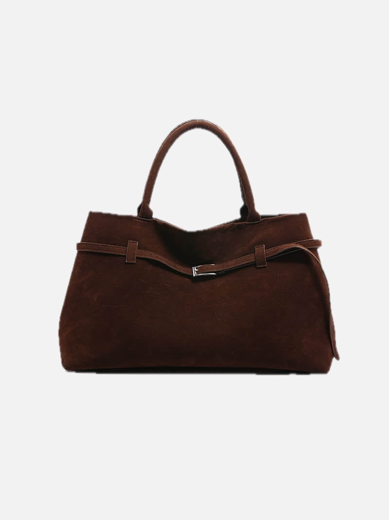 Soft Suede Look Bag in Neutral Tones – Structured Daily Bag