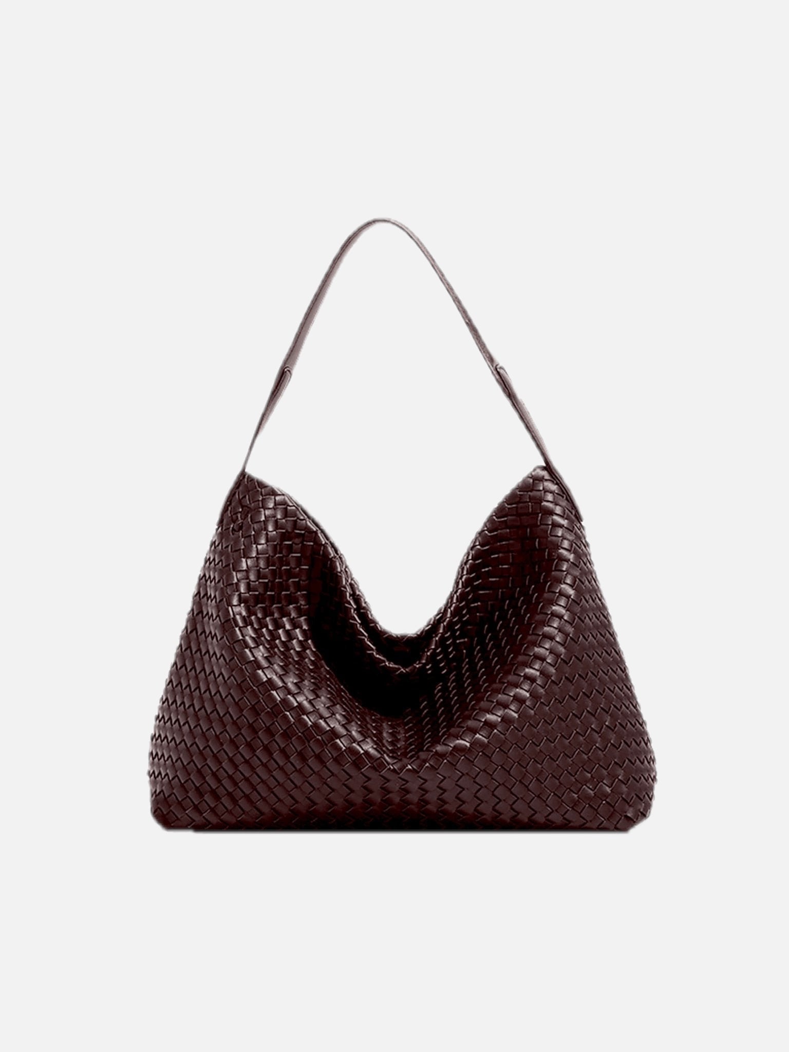 Structured Woven Tote – Rich Textured Handbag in Deep Tones
