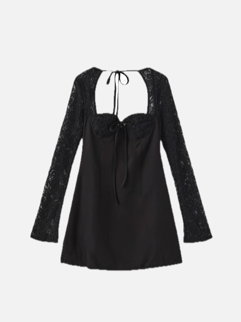 Satin Mini Dress with Lace Details – Romantic Cocktail Dress