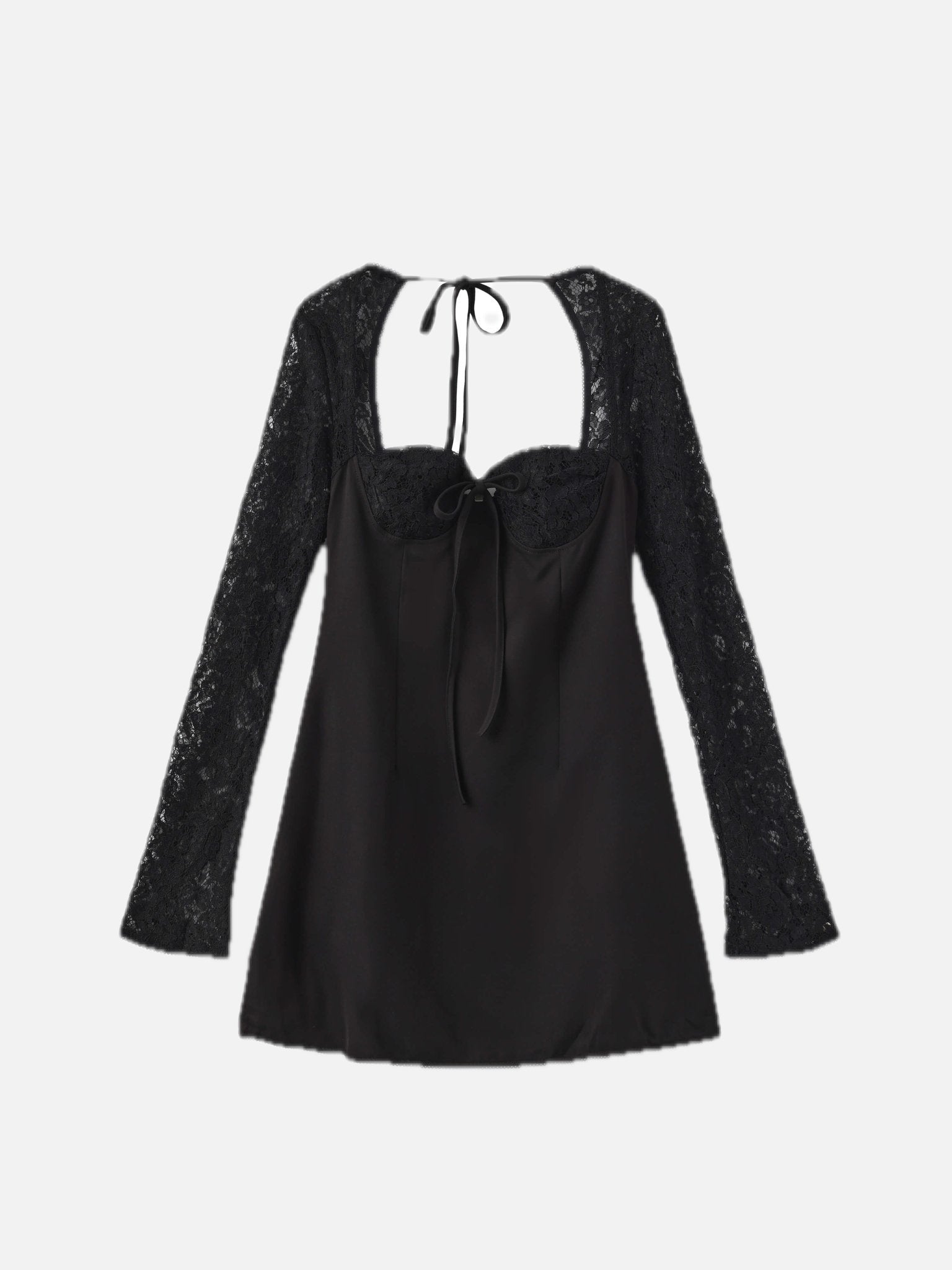 Satin Mini Dress with Lace Details – Romantic Cocktail Dress