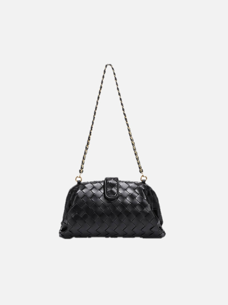Woven Clutch with Detachable Strap – Convertible Evening Bag