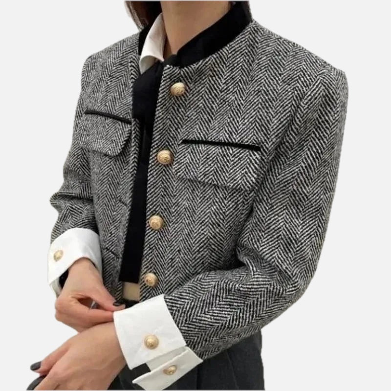 Cropped Tweed Jacket - Classic Ladylike Style