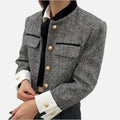 Cropped Tweed Jacket - Classic Ladylike Style