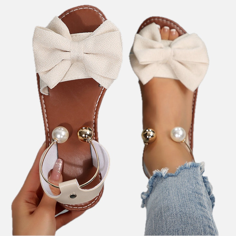 Pearl Ankle-Strap Sandals - Elegant Summer Shoes