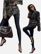 Classic High-Stretch Leggings - Black & Brown