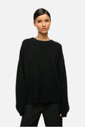 Relaxed Crew-Neck Knit Jumper - Soft Black
