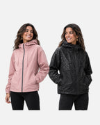 Women's Hooded Rain Jacket with Hidden Leopard Print – Water-Repellent