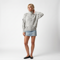Paisley Print Zip-Up Roll Neck Cardigan – Oversized
