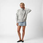 Paisley Print Zip-Up Roll Neck Cardigan – Oversized