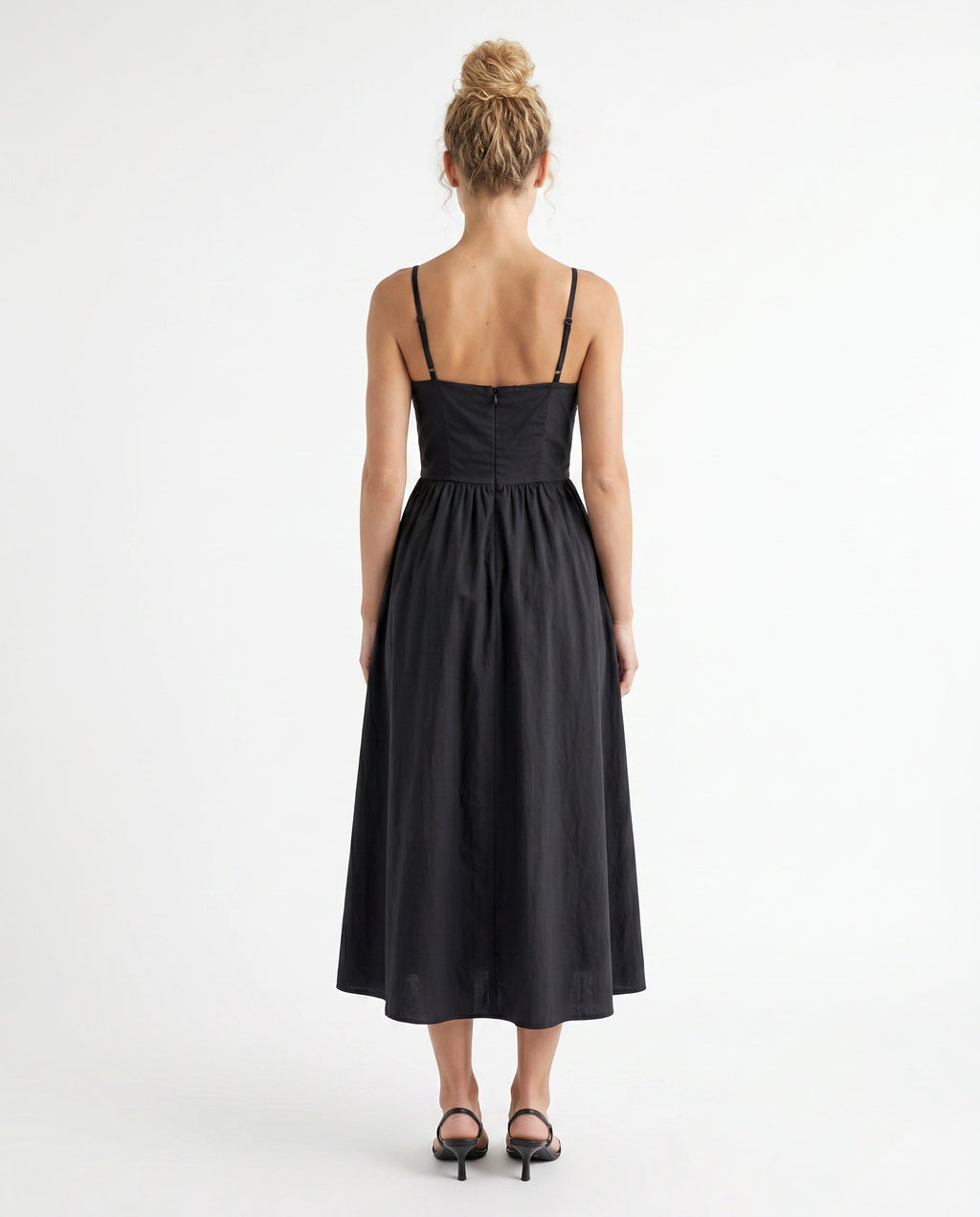 Spaghetti Strap Low Back Midi Dress