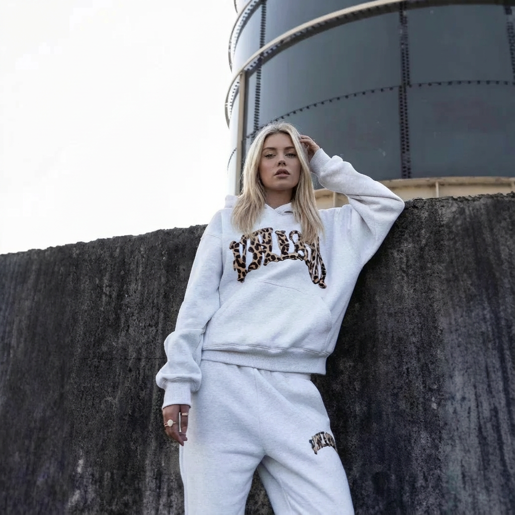 Leopard Lounge Set – Women's Hoodie & Joggers Co-ord with Animal Print