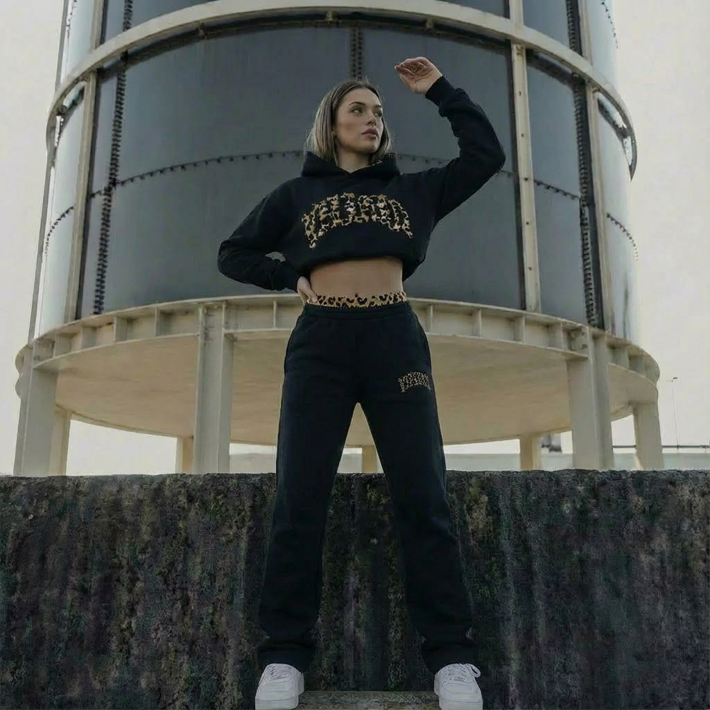 Leopard Lounge Set – Women's Hoodie & Joggers Co-ord with Animal Print