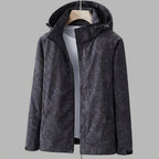 Women's Waterproof Windproof Jacket with Hood – Leaf Print Rain Jacket