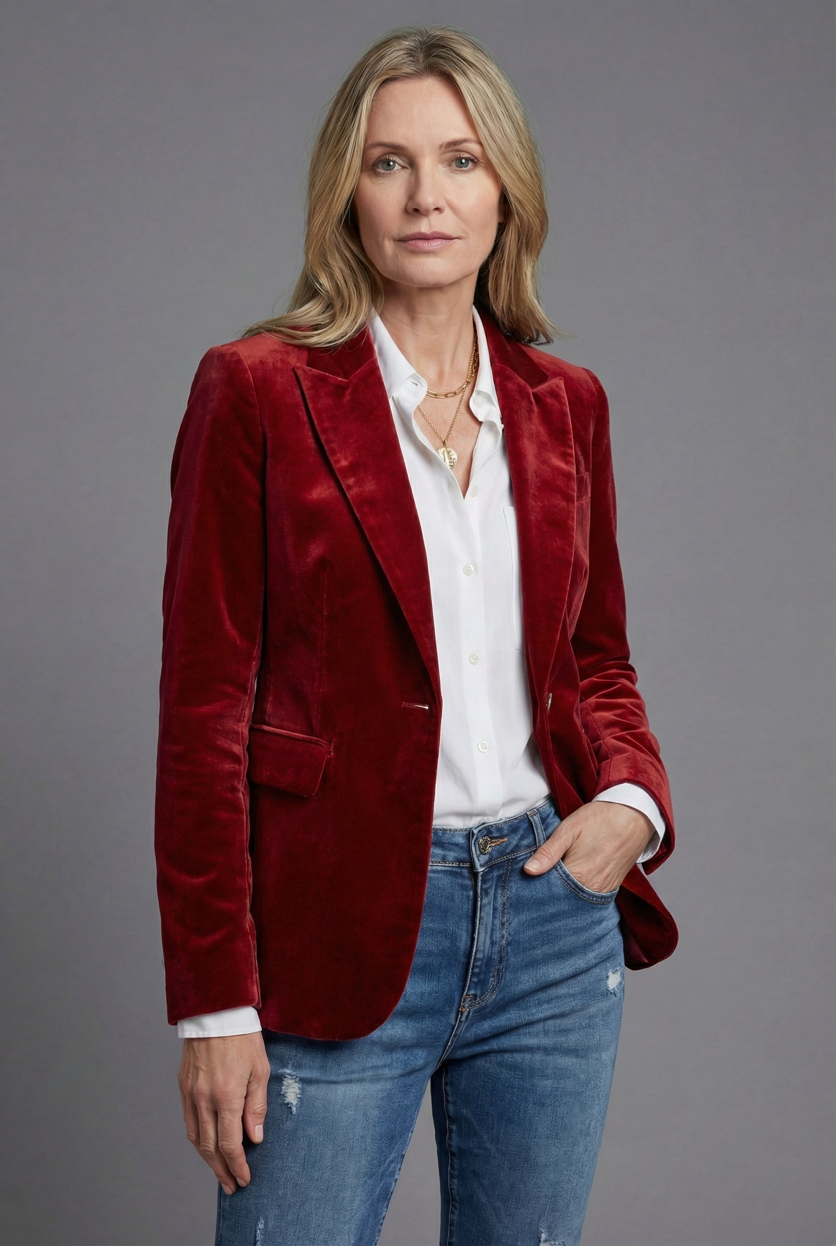 Velvet Tailored Blazer - Smart Occasion Jacket for Women | Meave & Ivy