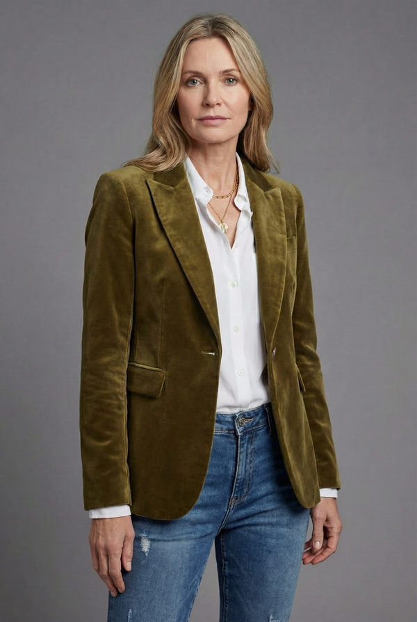 Velvet Tailored Blazer - Smart Occasion Jacket for Women | Meave & Ivy