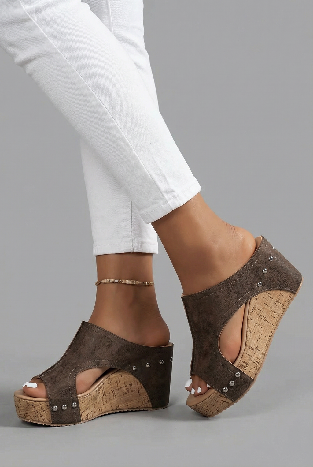 Retro Platform Wedge Sandals - Slip-On Open Toe Elegant Shoes | Meave & Ivy