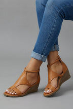 Orthopedic Leather Style Sandals - Womens Comfortable Summer Footwear | Meave & Ivy