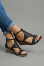 Orthopedic Leather Style Sandals - Womens Comfortable Summer Footwear | Meave & Ivy