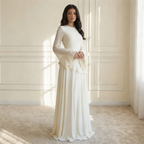 Ruffle Maxi Dress with Flare Sleeves – Women's Elegant Occasion Dress