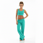 Women's High Waist Wide Leg Trousers with Stretch – Elastic Waistband