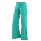 Women's High Waist Wide Leg Trousers with Stretch – Elastic Waistband