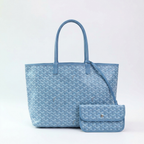 Women's Patterned Tote Bag with Matching Pouch – Large Shopper Bag