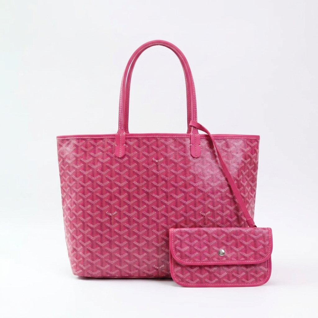 Women's Patterned Tote Bag with Matching Pouch – Large Shopper Bag