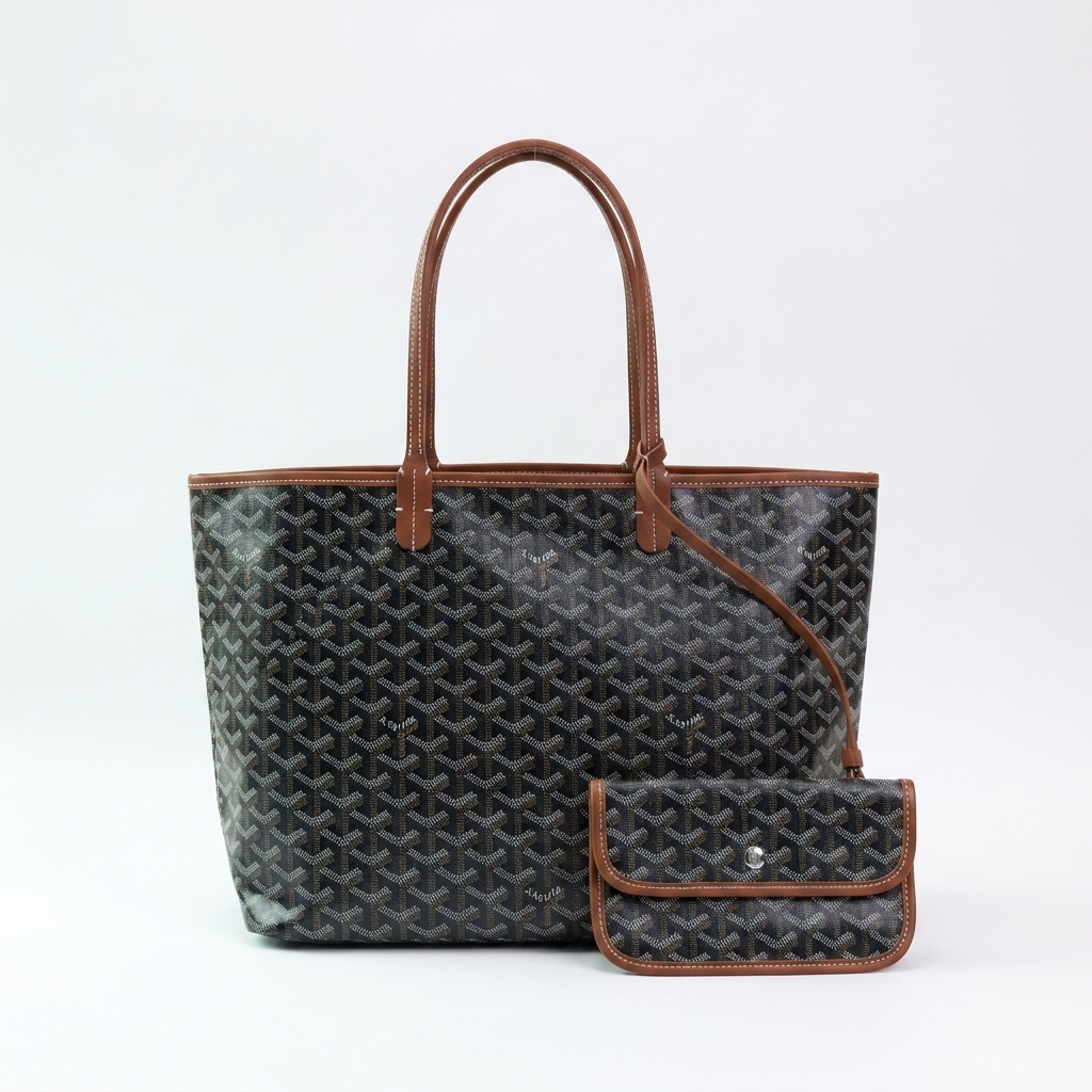 Women's Patterned Tote Bag with Matching Pouch – Large Shopper Bag