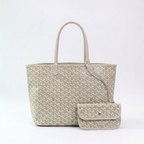Women's Patterned Tote Bag with Matching Pouch – Large Shopper Bag