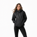 Women's Hooded Rain Jacket with Hidden Leopard Print – Water-Repellent