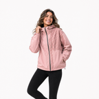 Women's Hooded Rain Jacket with Hidden Leopard Print – Water-Repellent