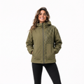 Women's Hooded Rain Jacket with Hidden Leopard Print – Water-Repellent