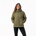 Women's Hooded Rain Jacket with Hidden Leopard Print – Water-Repellent