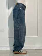 Shiny-Finish Slim Jeans - Coated Stretch Denim
