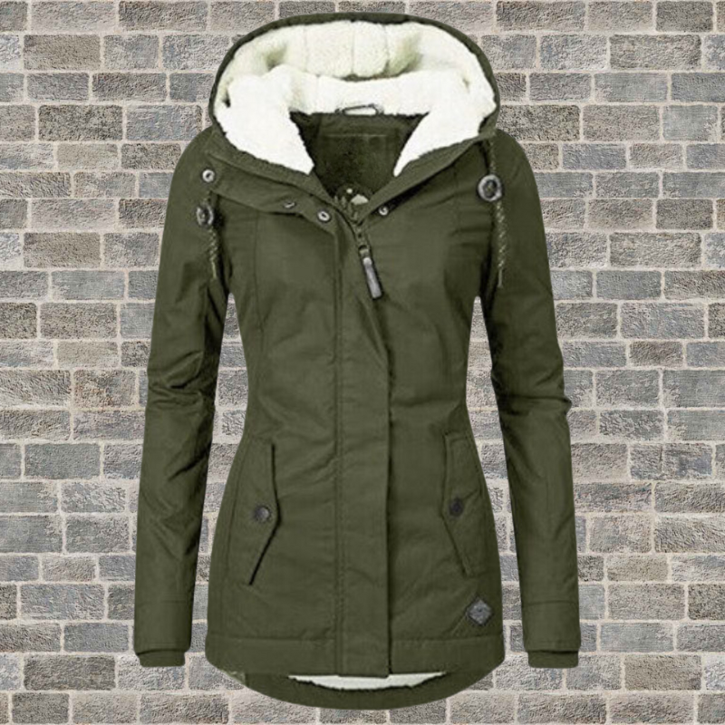 Fleece Lined Winter Jacket with Hood – Warm Everyday Coat
