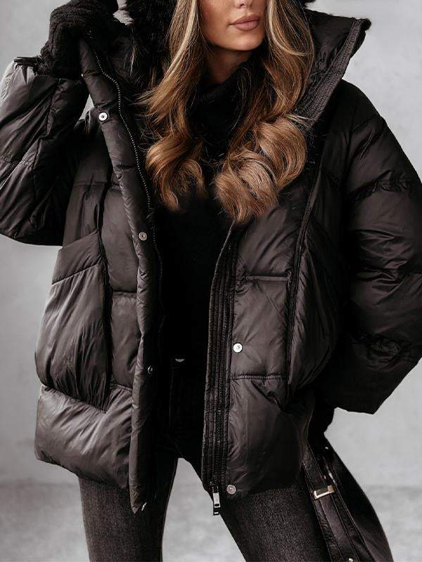 Cosy Winter Jacket in Purple or Black – Soft Warm Fit