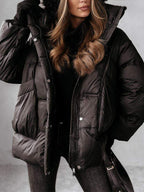 Cosy Winter Jacket in Purple or Black – Soft Warm Fit