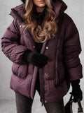 Cosy Winter Jacket in Purple or Black – Soft Warm Fit