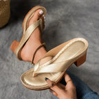 Toe-Post Low Wedge Orthopedic Sandals
