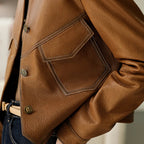 Leather-Look Autumn Jacket – Premium Finish
