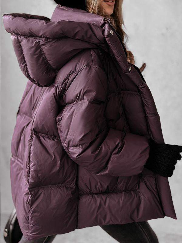 Cosy Winter Jacket in Purple or Black – Soft Warm Fit