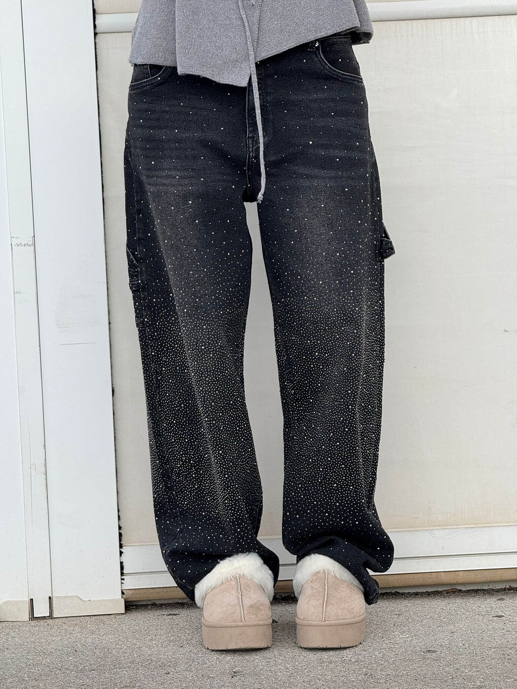 Shiny-Finish Slim Jeans - Coated Stretch Denim